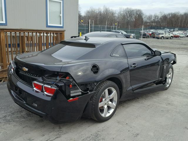 2G1FB1EV2A9104889 - 2010 CHEVROLET CAMARO LT BLACK photo 4