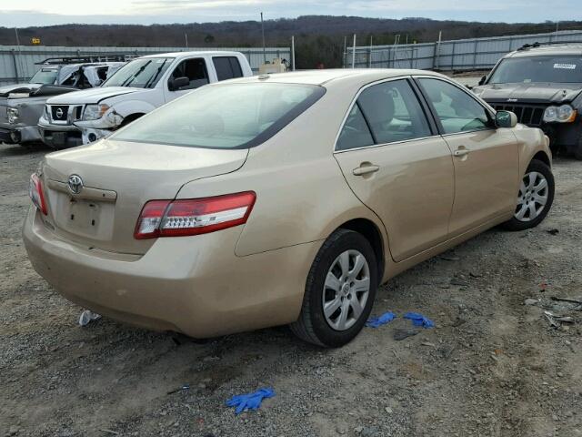 4T4BF3EK9BR114692 - 2011 TOYOTA CAMRY BASE GOLD photo 4