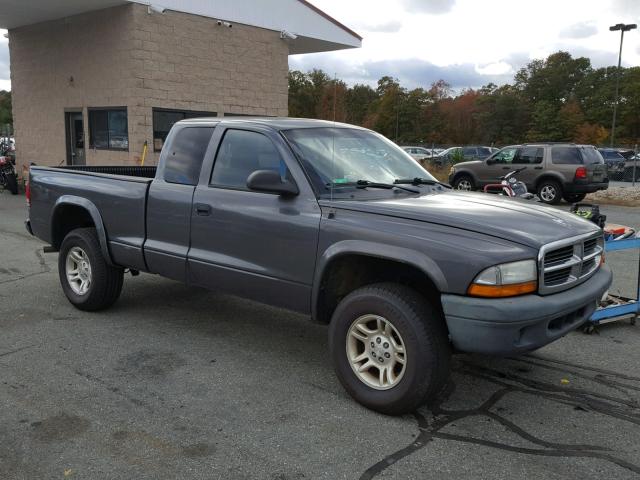 1D7HG12K54S706805 - 2004 DODGE DAKOTA SXT CHARCOAL photo 1