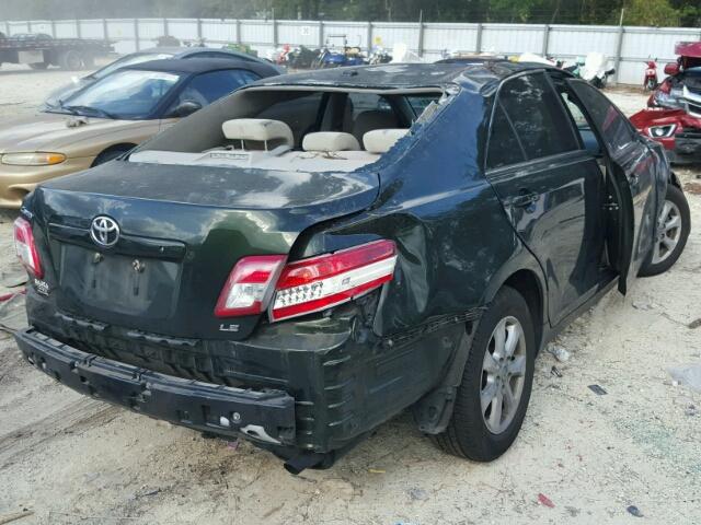 4T1BF3EK8BU597490 - 2011 TOYOTA CAMRY BASE GREEN photo 4