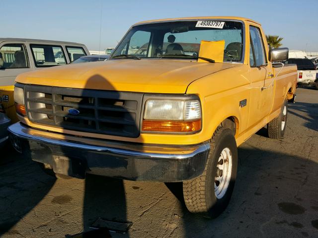 2FTHF25H1SCA63793 - 1995 FORD F250 YELLOW photo 2