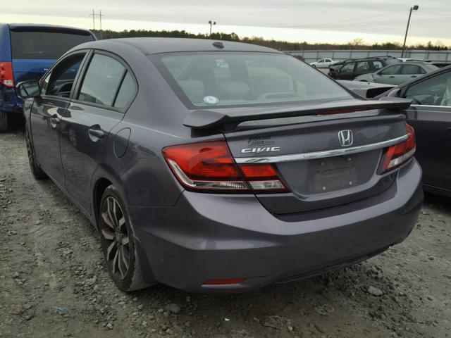 19XFB2F97EE085102 - 2014 HONDA CIVIC EXL GRAY photo 3