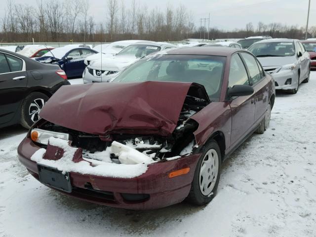 1G8ZK52702Z159926 - 2002 SATURN SL2 MAROON photo 2