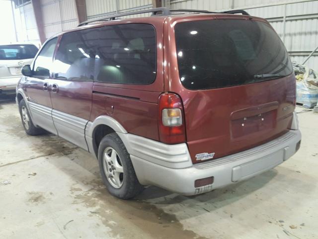 1GMDX03E9YD117385 - 2000 PONTIAC MONTANA RED photo 3