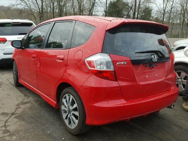 JHMGE8H53CC006309 - 2012 HONDA FIT SPORT RED photo 3