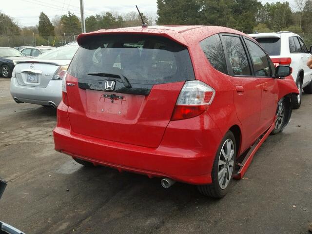 JHMGE8H53CC006309 - 2012 HONDA FIT SPORT RED photo 4