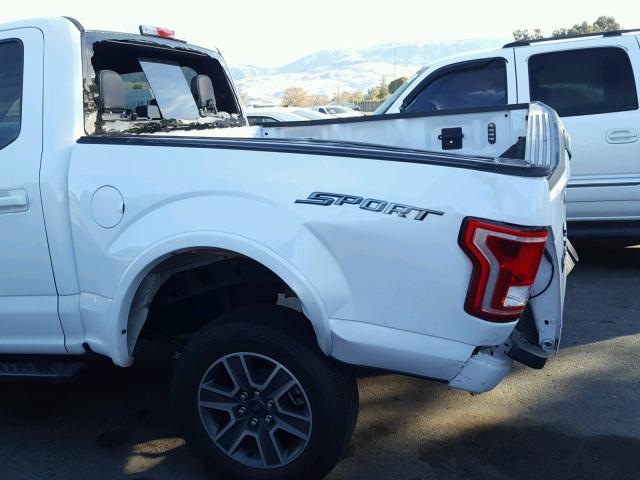 1FTEW1CF9GKD57623 - 2016 FORD F150 SUPER WHITE photo 9