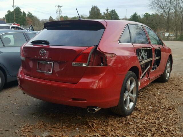 4T3ZK3BB5AU021697 - 2010 TOYOTA VENZA BASE RED photo 4