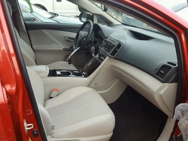 4T3ZK3BB5AU021697 - 2010 TOYOTA VENZA BASE RED photo 5