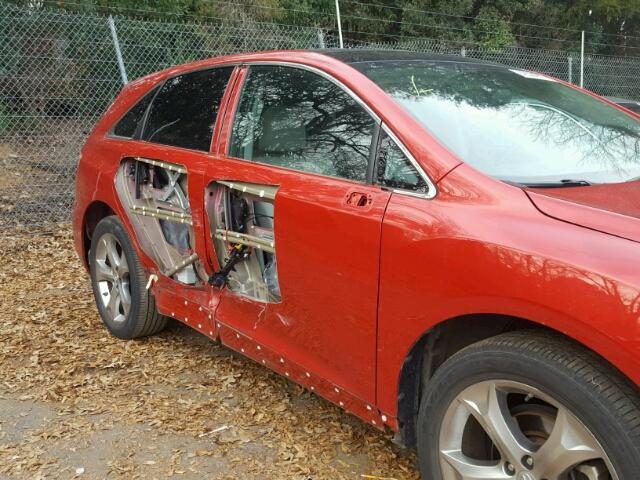 4T3ZK3BB5AU021697 - 2010 TOYOTA VENZA BASE RED photo 9