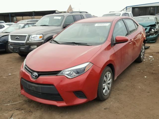 5YFBURHE6EP053316 - 2014 TOYOTA COROLLA L RED photo 2