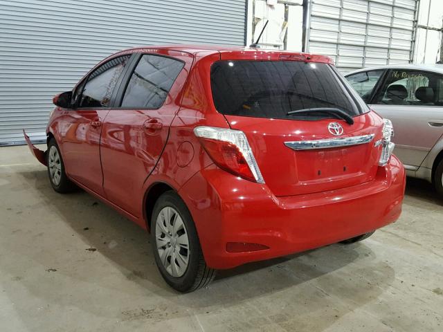 JTDKTUD34CD518802 - 2012 TOYOTA YARIS RED photo 3