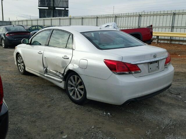 4T1BK3DBXCU473171 - 2012 TOYOTA AVALON BAS WHITE photo 3