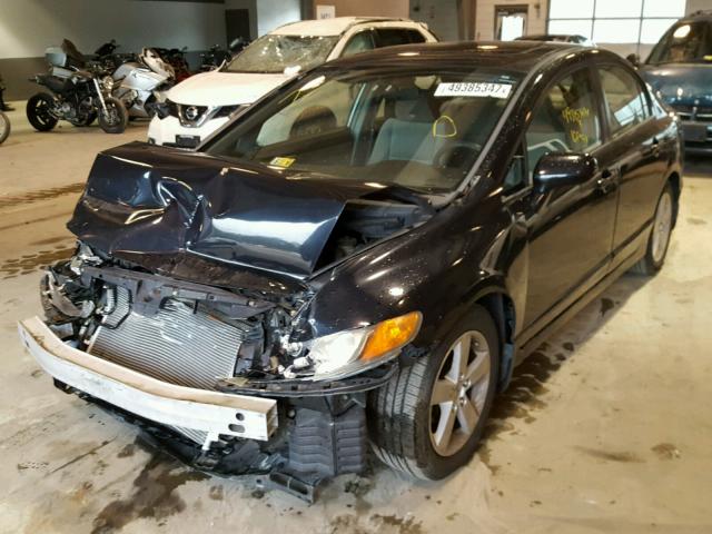 1HGFA16817L038857 - 2007 HONDA CIVIC EX BLACK photo 2