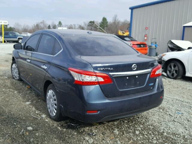 3N1AB7AP6DL785784 - 2013 NISSAN SENTRA S BLUE photo 3