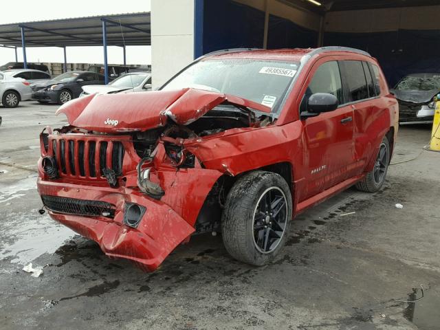 1J4FF47B29D106621 - 2009 JEEP COMPASS SP RED photo 2