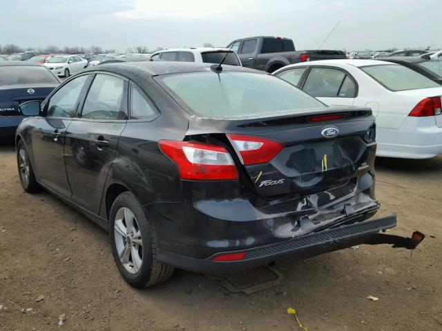 1FADP3F20EL421820 - 2014 FORD FOCUS SE BLACK photo 3