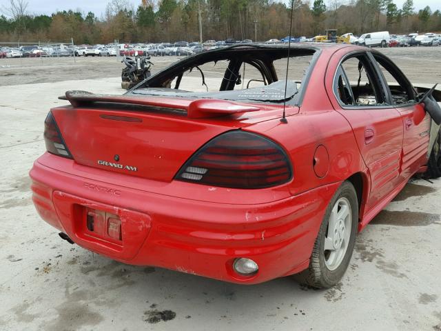 1G2NE52T3XC574150 - 1999 PONTIAC GRAND AM S RED photo 4