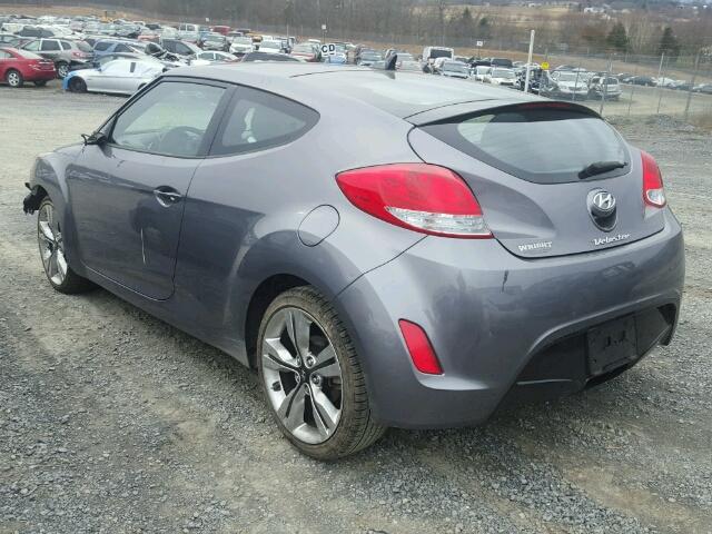 KMHTC6AD9FU239469 - 2015 HYUNDAI VELOSTER B GRAY photo 3