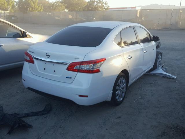 3N1AB7AP2EL646494 - 2014 NISSAN SENTRA S WHITE photo 4