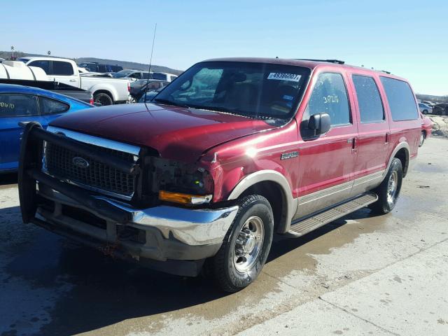 1FMNU42S0YED46088 - 2000 FORD EXCURSION MAROON photo 2