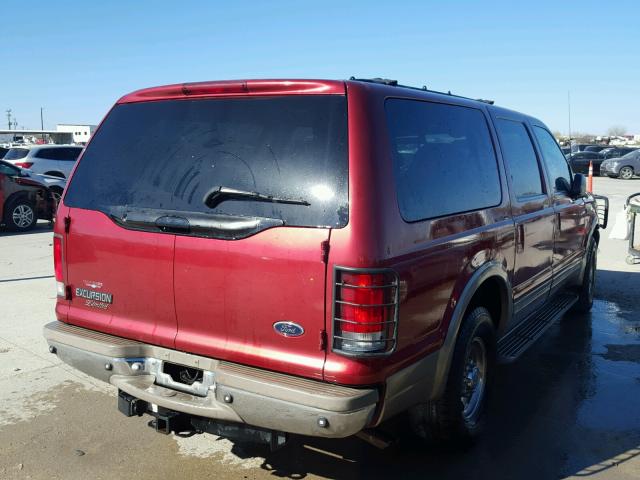 1FMNU42S0YED46088 - 2000 FORD EXCURSION MAROON photo 4