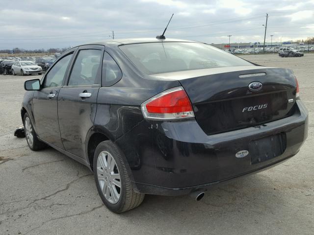 1FAHP3HN8AW237792 - 2010 FORD FOCUS SEL BLACK photo 3