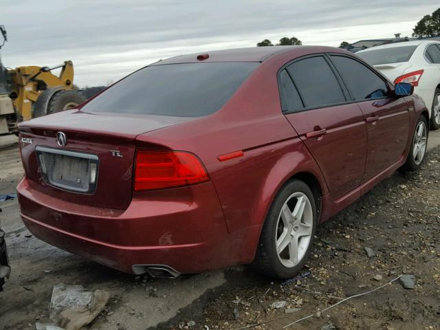 19UUA66226A058920 - 2006 ACURA 3.2TL BURGUNDY photo 4