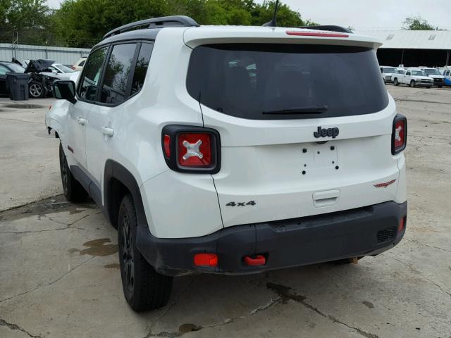 ZACCJBCB5JPH07433 - 2018 JEEP RENEGADE T WHITE photo 3