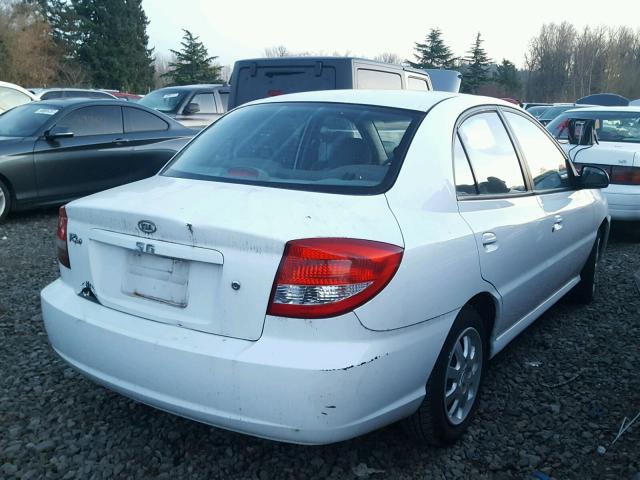 KNADC125436235412 - 2003 KIA RIO WHITE photo 4