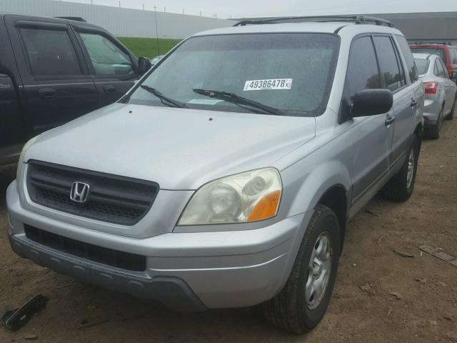 2HKYF18133H514047 - 2003 HONDA PILOT LX SILVER photo 2