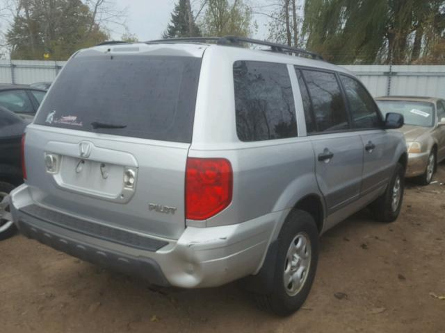 2HKYF18133H514047 - 2003 HONDA PILOT LX SILVER photo 4