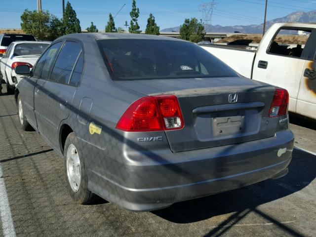 JHMES96624S010716 - 2004 HONDA CIVIC HYBR GRAY photo 3