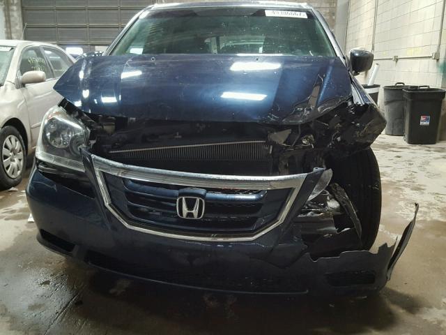 5FNRL3H63AB098775 - 2010 HONDA ODYSSEY EX BLUE photo 9