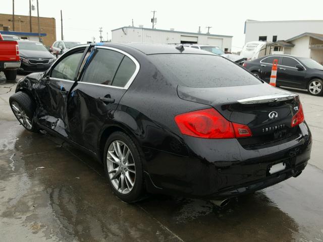 JN1CV6AP9DM302448 - 2013 INFINITI G37 BASE BLACK photo 3