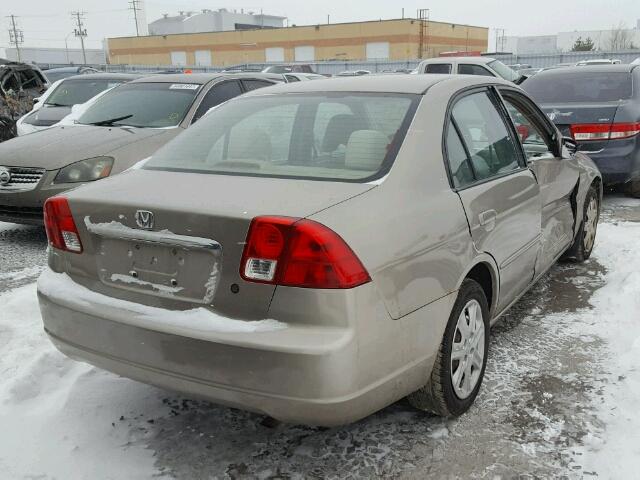 2HGES16653H918748 - 2003 HONDA CIVIC LX BEIGE photo 4