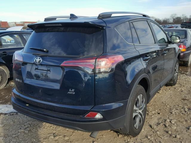 2T3BFREVXHW644225 - 2017 TOYOTA RAV4 LE BLUE photo 4