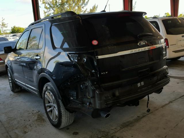 1FM5K7D85FGC45896 - 2015 FORD EXPLORER X BLACK photo 3