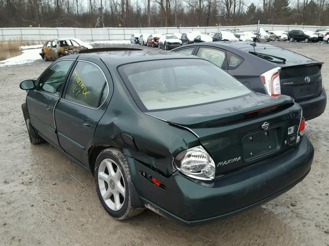 JN1CA31A4YT015357 - 2000 NISSAN MAXIMA GLE GREEN photo 3