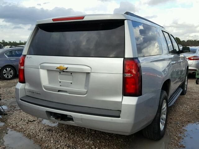 1GNSKJKC9FR272560 - 2015 CHEVROLET SUBURBAN K SILVER photo 4