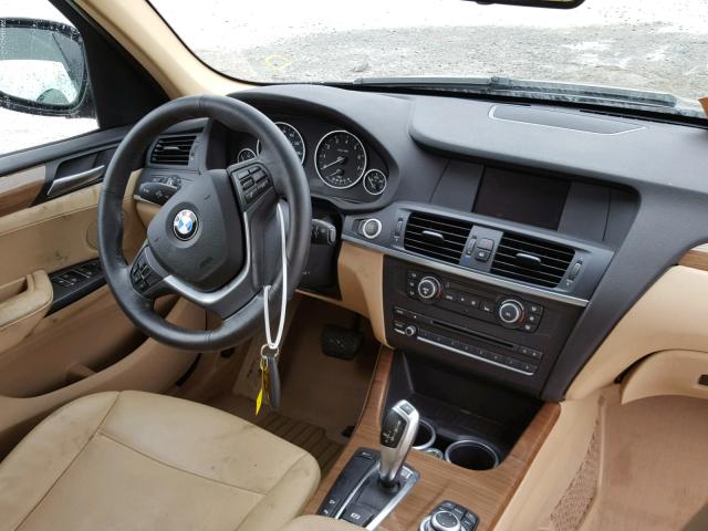 5UXWX7C59BL735176 - 2011 BMW X3 XDRIVE3 BROWN photo 9