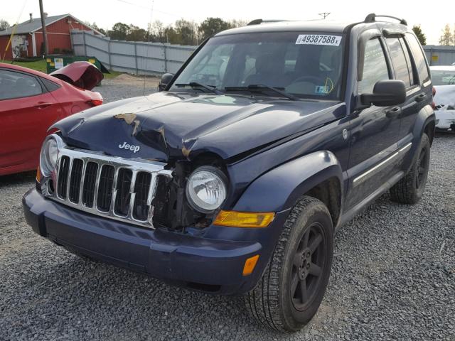 1J4GL58K36W220323 - 2006 JEEP LIBERTY LI BLUE photo 2