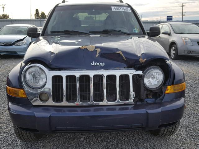 1J4GL58K36W220323 - 2006 JEEP LIBERTY LI BLUE photo 9