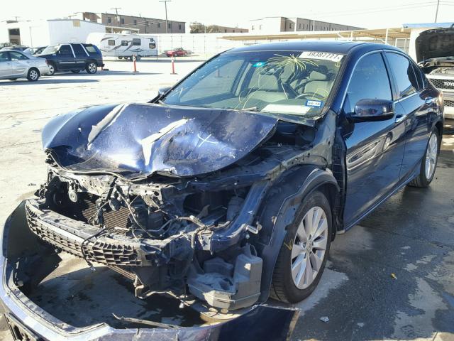 1HGCR2F80DA218274 - 2013 HONDA ACCORD EXL BLUE photo 2