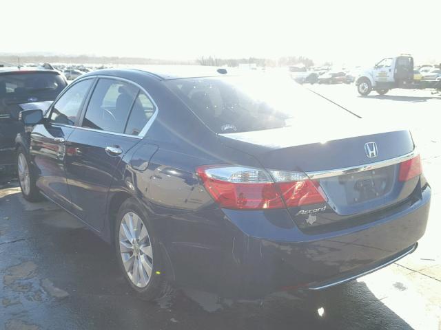 1HGCR2F80DA218274 - 2013 HONDA ACCORD EXL BLUE photo 3