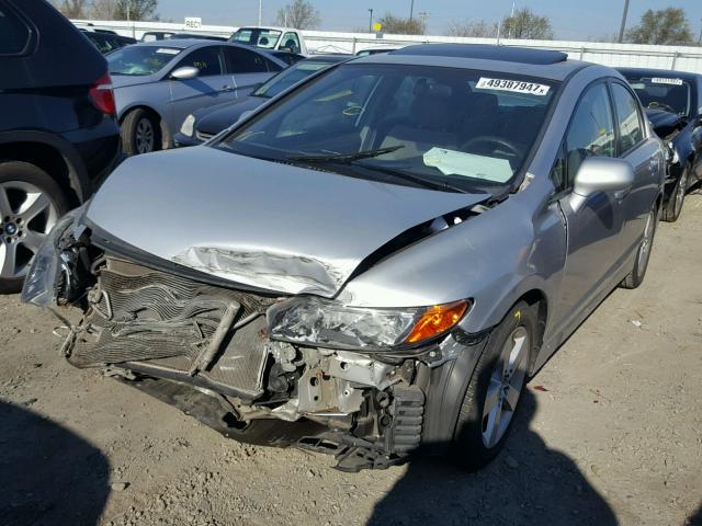 1HGFA16868L075016 - 2008 HONDA CIVIC EX GRAY photo 2