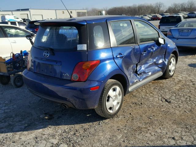 JTKKT624850121832 - 2005 TOYOTA SCION XA BLUE photo 4