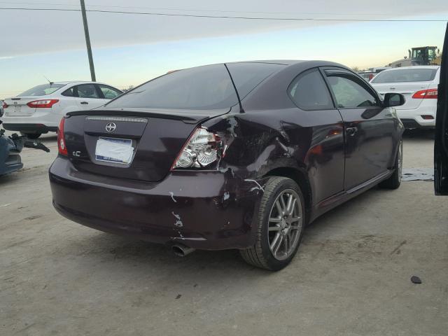 JTKDE177950003362 - 2005 TOYOTA SCION TC 栗色 照片 4