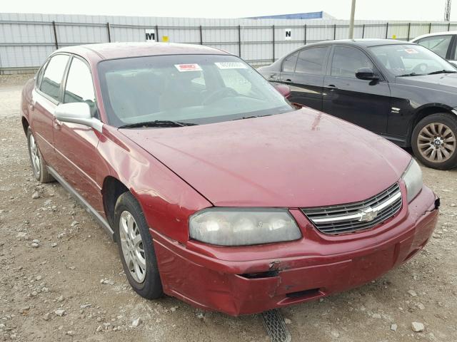 2G1WF52E059268003 - 2005 CHEVROLET IMPALA MAROON photo 1