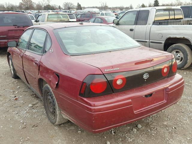 2G1WF52E059268003 - 2005 CHEVROLET IMPALA MAROON photo 3